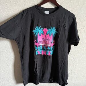 Southern Spirit Black Miami Vice Retro Graphic T-Shirt